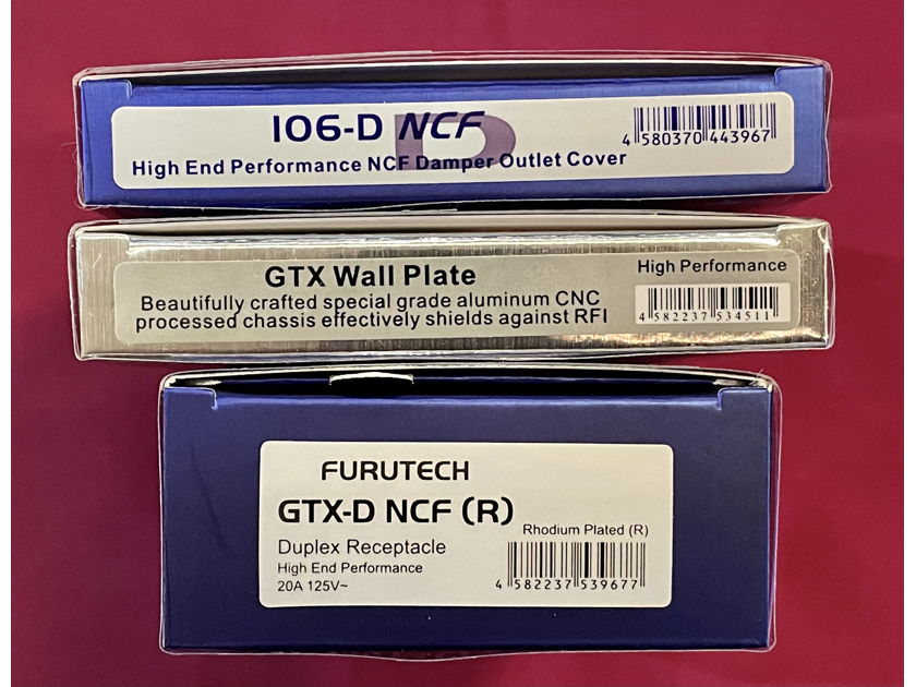 Furutech NCF wall outlet package. GTX-D/Carbon cover/Damping plate. Package deal.