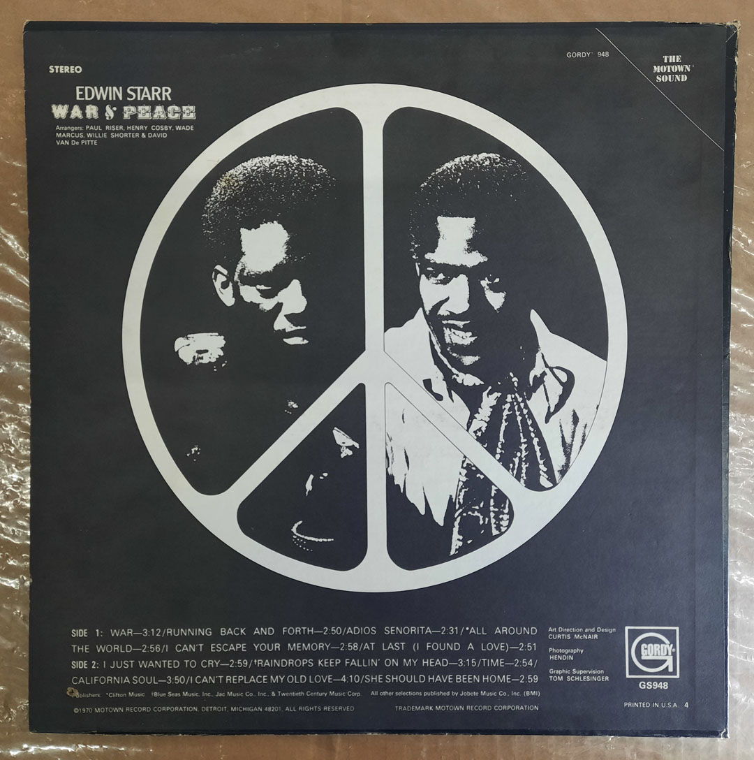 Edwin Starr - War And Peace 1970 EX+ ORIGINAL VINYL LP ... 2