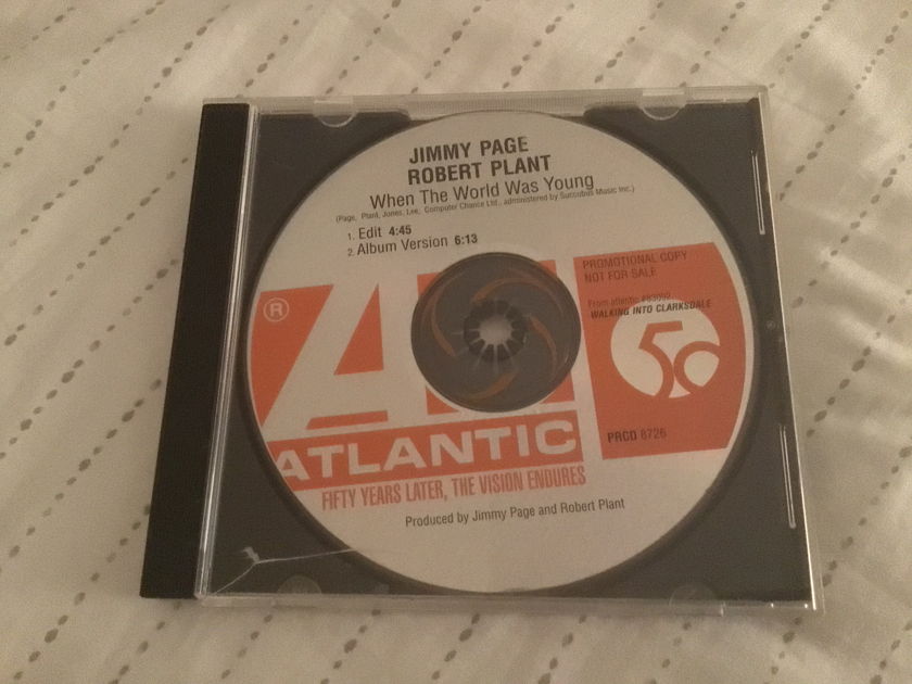 Jimmy Page Robert Plant Promo CD Single  When The World Was Young