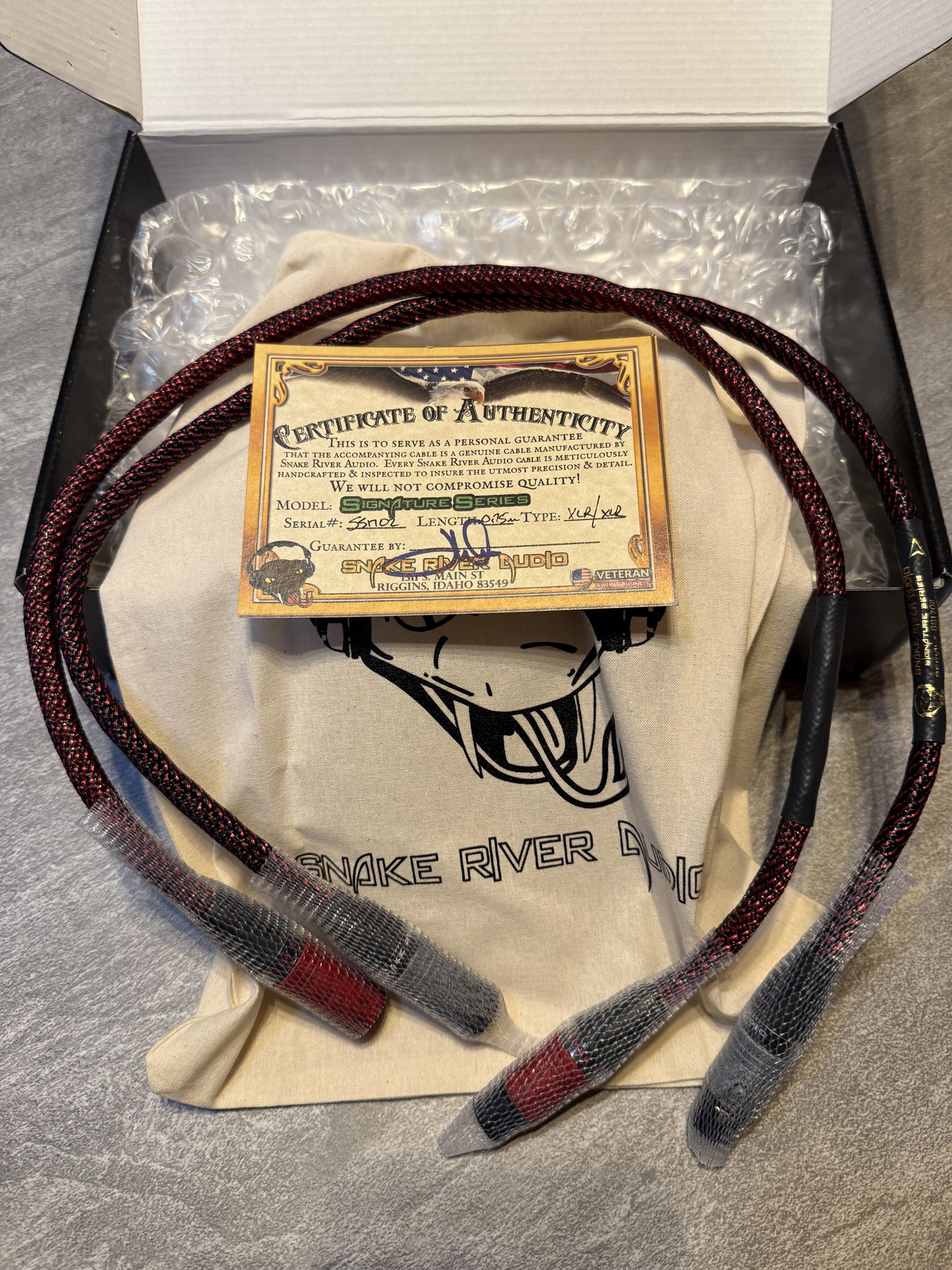 Snake River Audio Signature Series Interconnects XLR