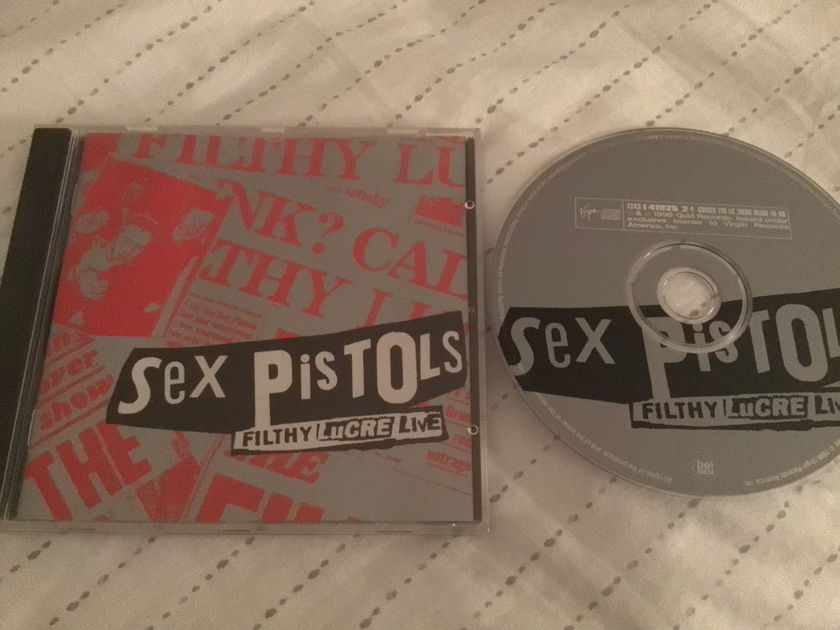 Sex Pistols Virgin Records UK Compact Disc  Filthy Lucre Live