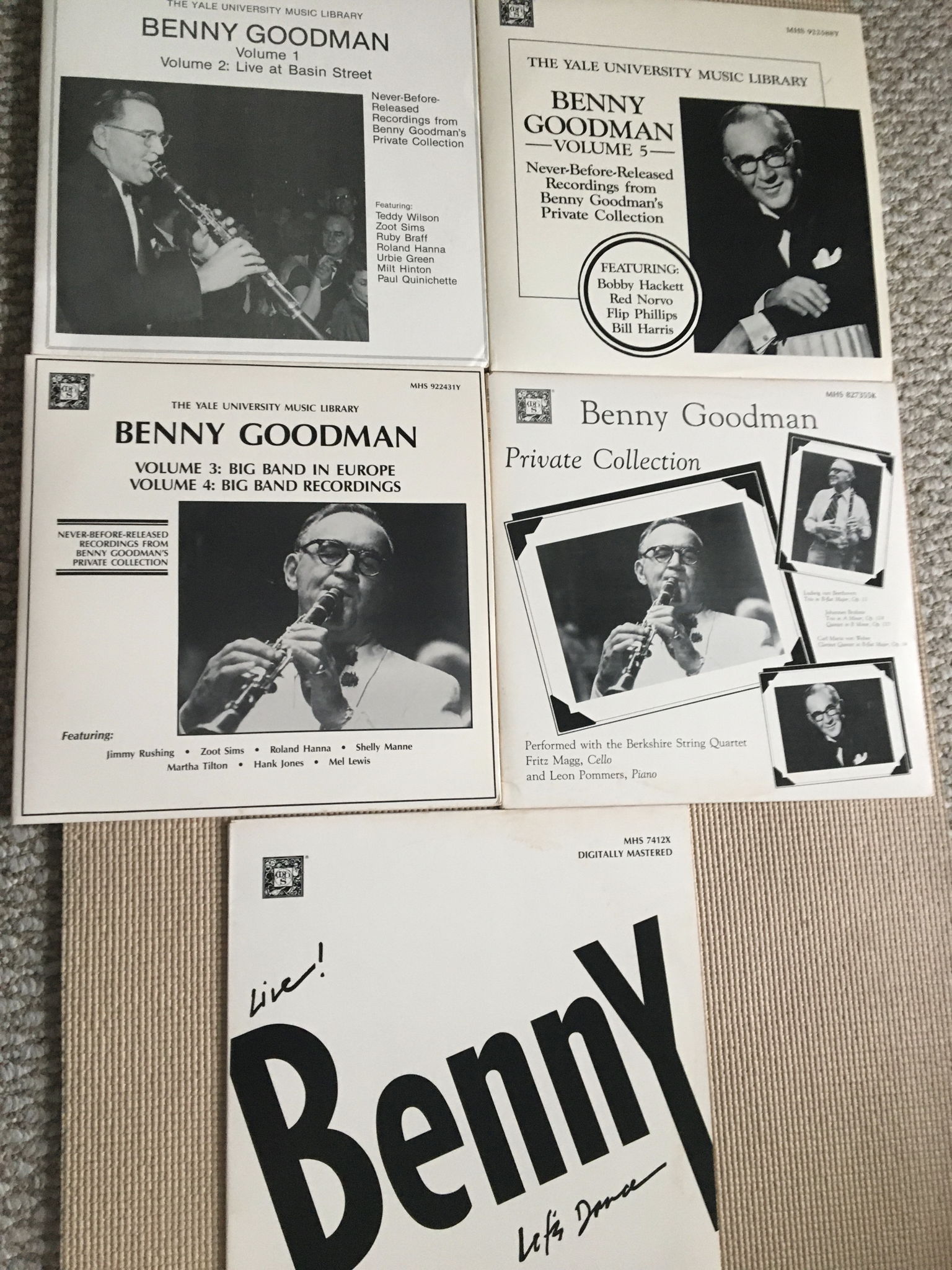 MHS Benny Goodman lot of 4 double Lp records  Plus 1 si...