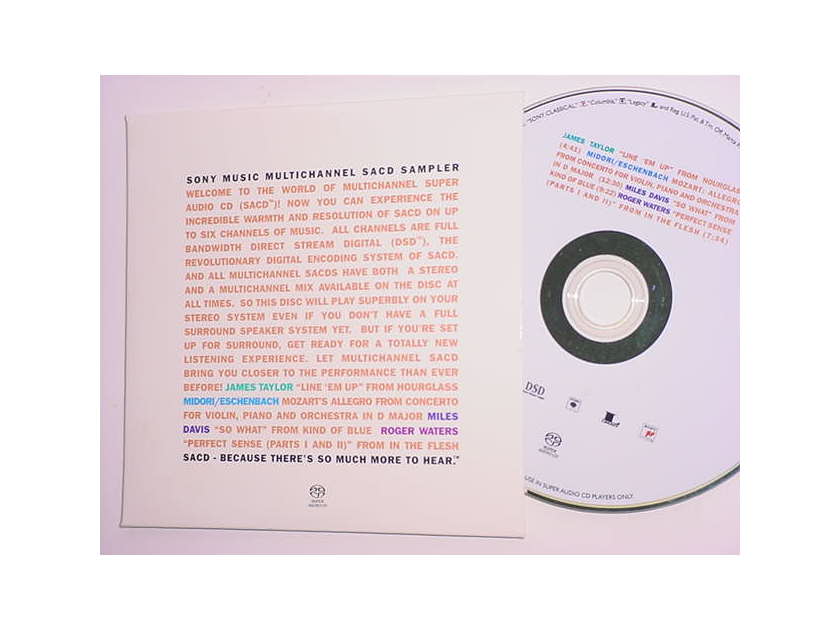 Sony music multichannel SACD Sampler  - Promo 2001 James Taylor Miles Davis Roger Waters Midori Eschenbach
