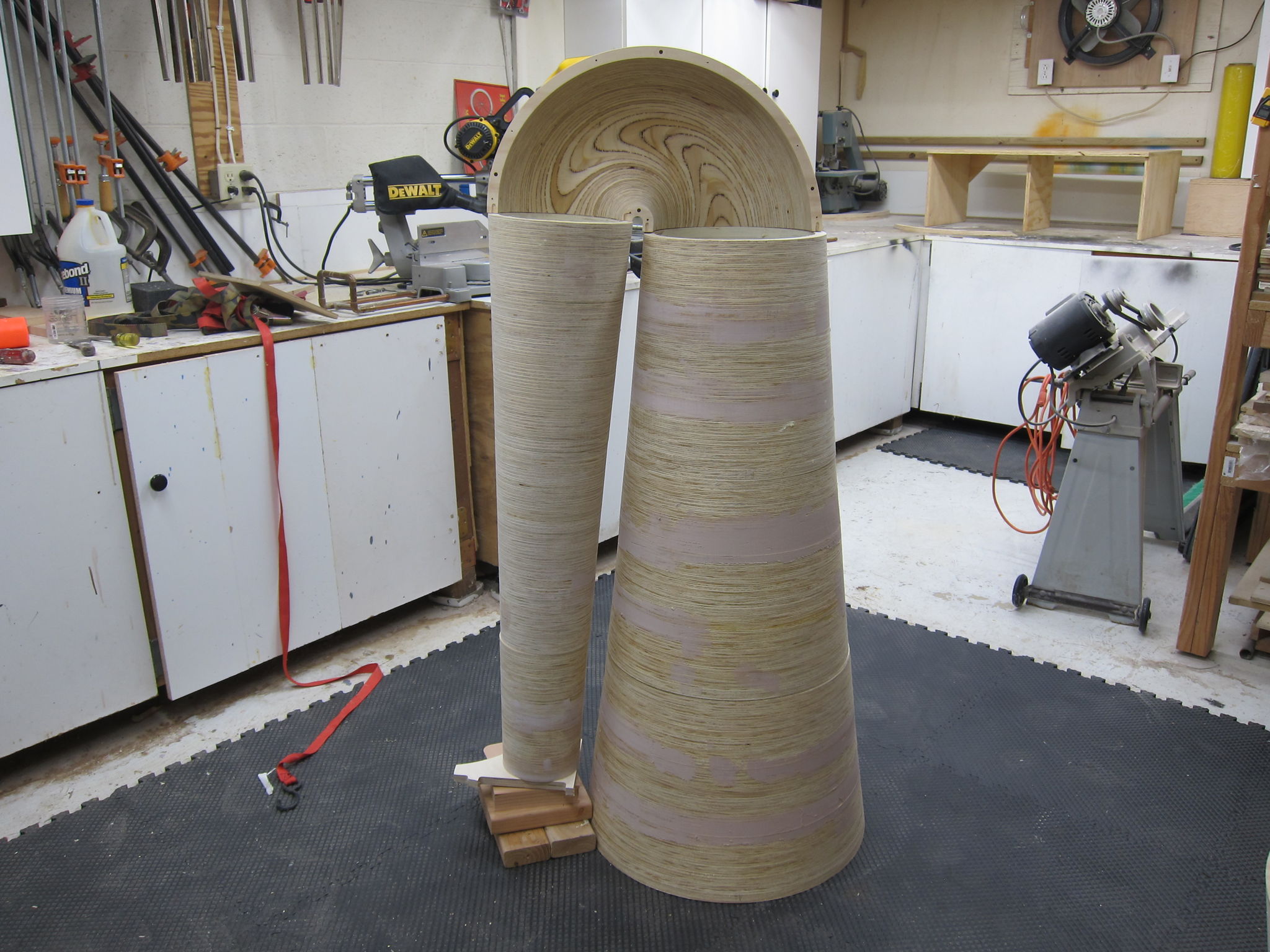 New Lumaca Speaker being built...will be 145 inch  Cylindrical Tractrix Horn 