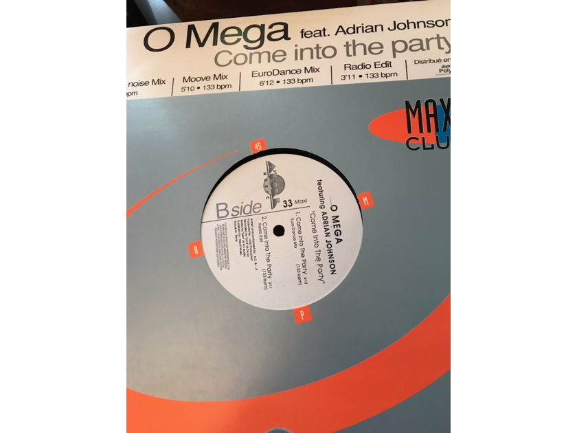 O Mega Feat. Adrian Johnson ‎- Come Into The Party 45 RPM  O Mega Feat. Adrian Johnson ‎- Come Into The Party 45 RPM