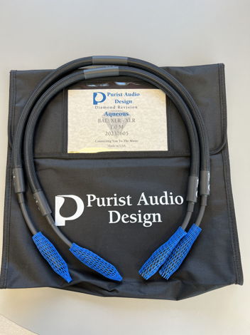 Purist Audio Design Aqueous Diamond XLR For Sale