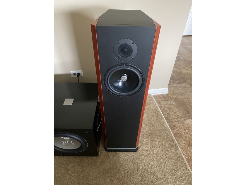 Kudos Audio Titan 707 Loudspeakers in Red Tineo (MINT and WARRANTY)