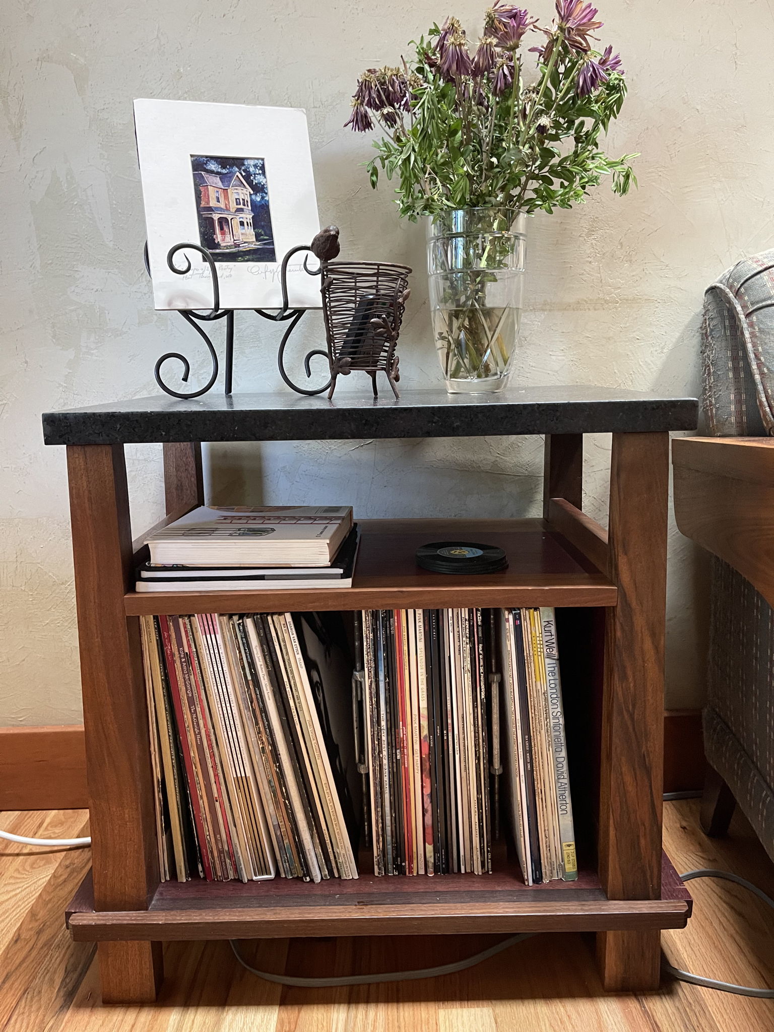 DIY side cabinet with album storage- Folk, Popular, Misc.