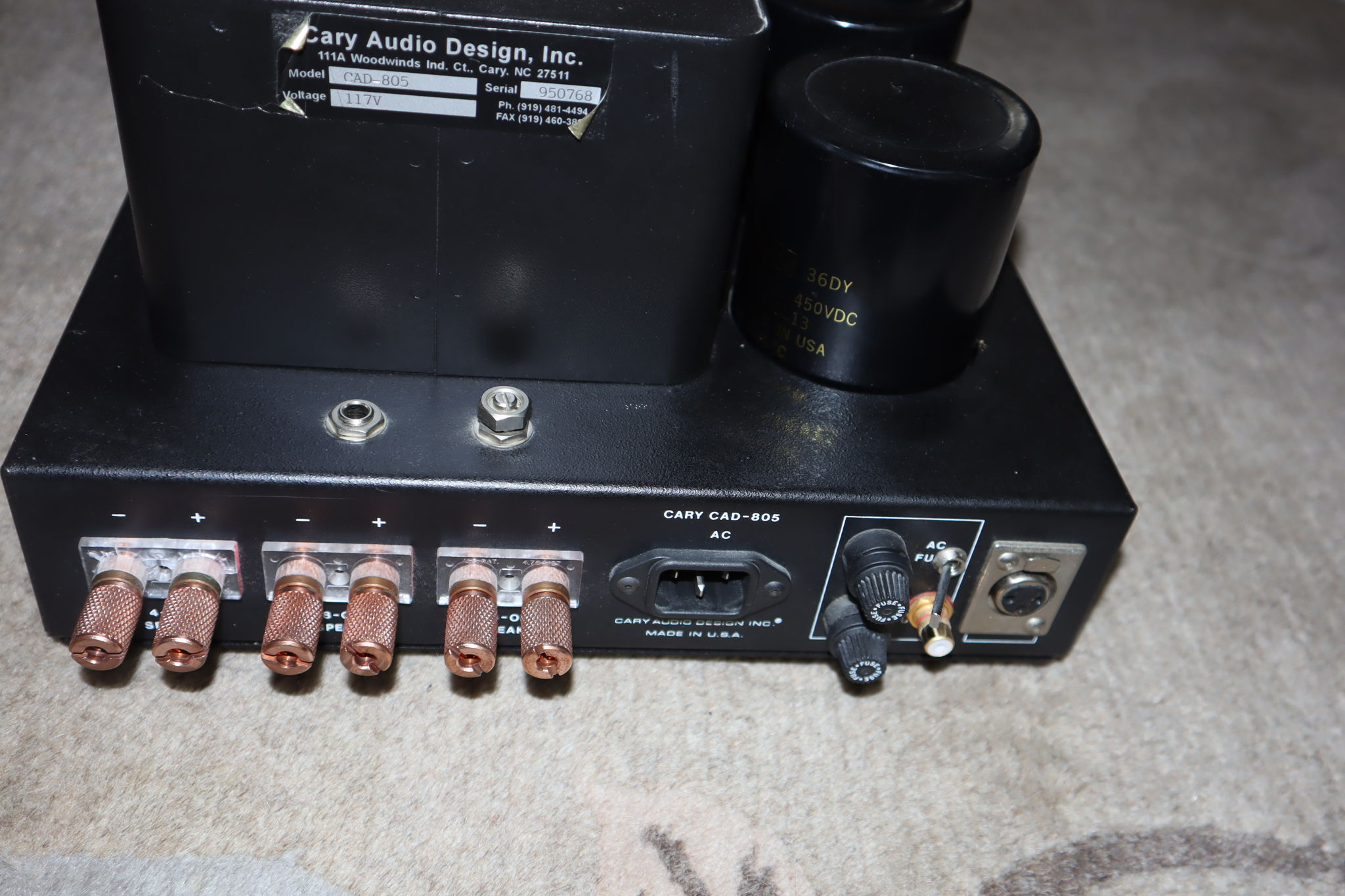 Cary Audio 805 Mono Triode Tube amps 6