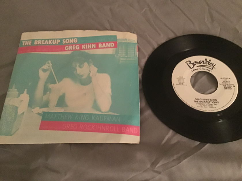 Greg Kihn Band Promo Mono/Stereo 45 With Picture Sleeve Vinyl NM  The Breakup Song