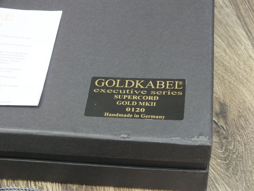Goldkabel Executive Supercord Gold MKII power cable 1,2 metre BRAND NEW