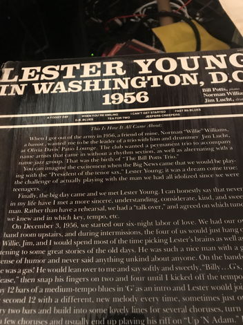 Lester Young - in Washington, D.C. 1956  Lester Young -...