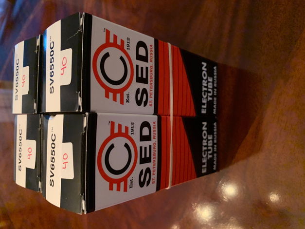 SED Tubes Winged C 6550 2 Matched Quads NOS Tubes