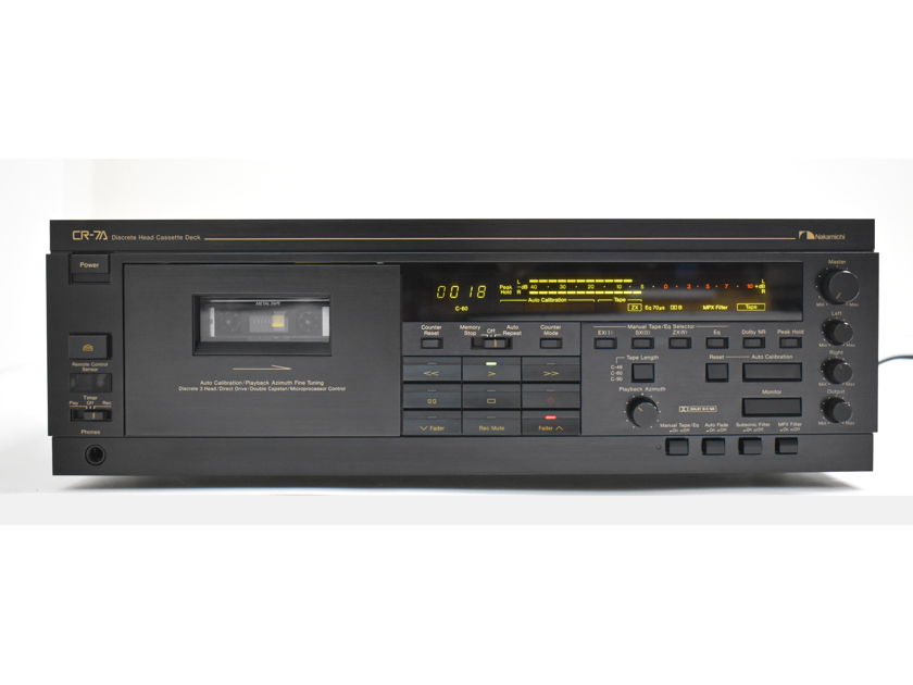 Nakamichi CR 7A 3-Head Stereo Cassette Tape Deck Player Recorder