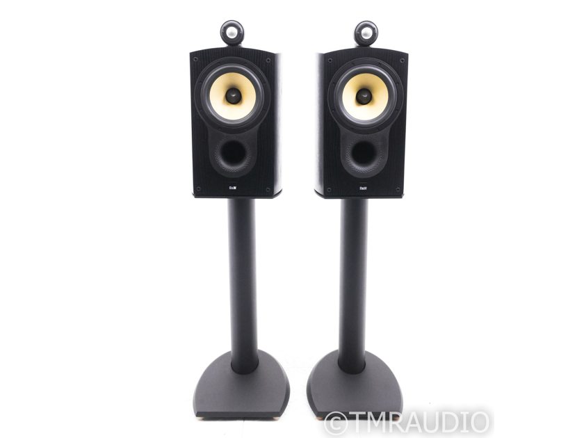 B&W 805S Bookshelf Speakers; Black Ash Pair w/ FS-N805 Stands (20580)
