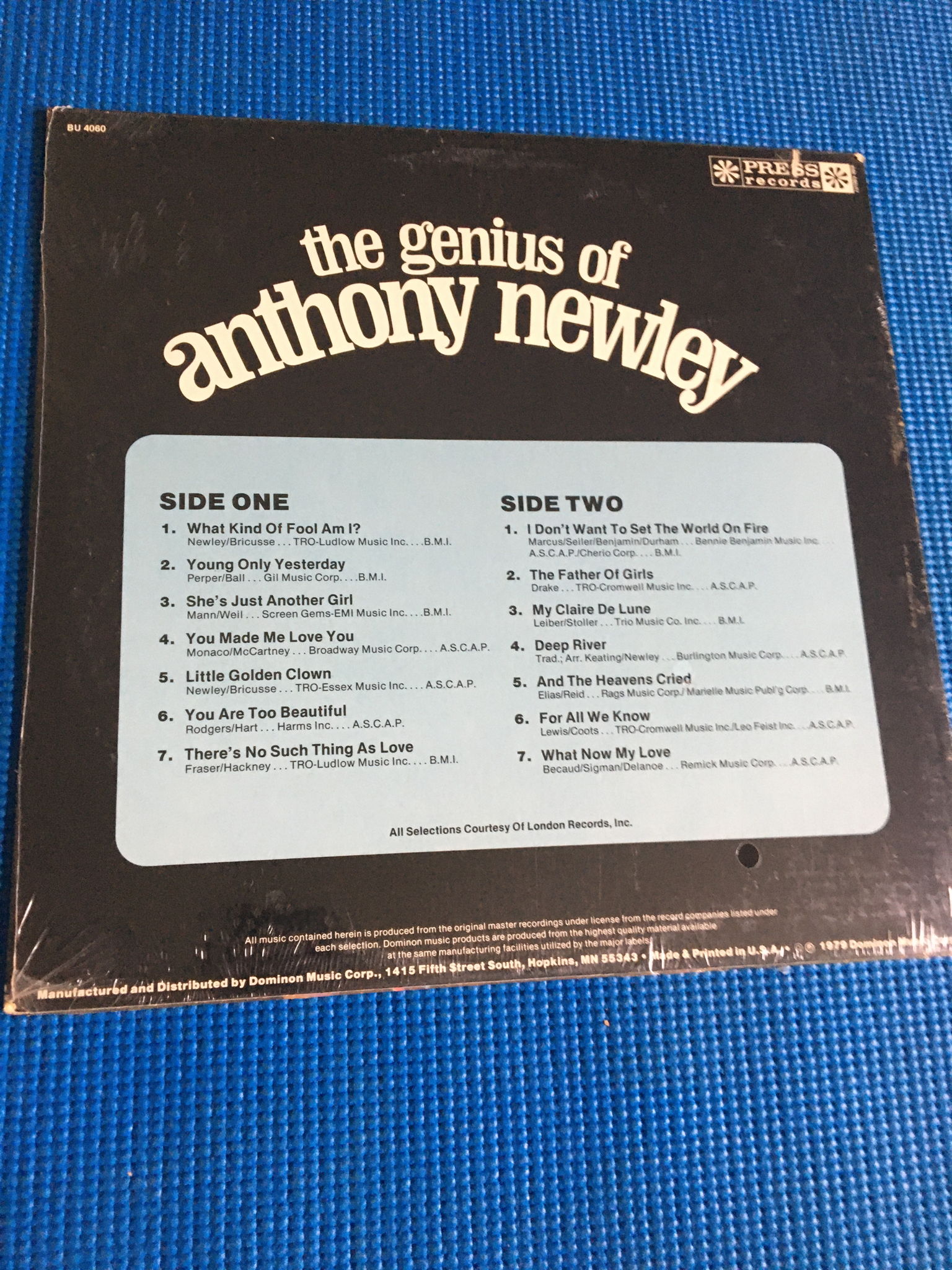 The Genius of Anthony Newley  Sealed Lp record Press re... 2