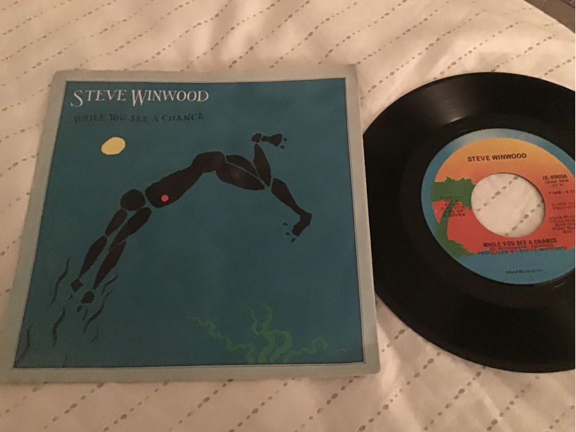 Steve Winwood  While You See A Chance Take It 45 With Picture Sleeve NM