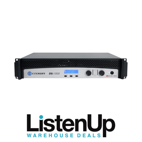 Crown DSi 1000 2-Channel 475W @ 4Ω Power Amplifier, Rac...