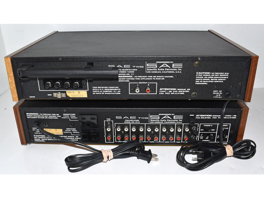 SAE PA 10 2-CH Stereo Pre-Amplifier PREAMP & TA AM/FM Stereo Digital Quartz Tuner Radio