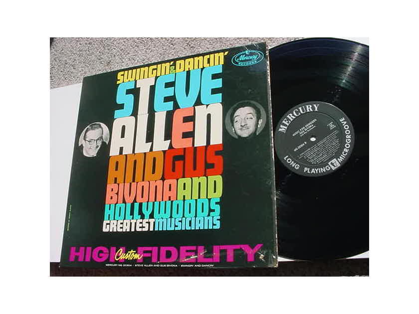Steve Allen and Gus Bivina lp record swingin & dancin hollywoods greatest musicians