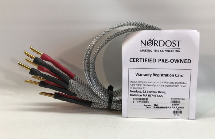 Nordost TYR 1 SPEAKER CABLES, 1.0 METERS, BANANAS, MINT...