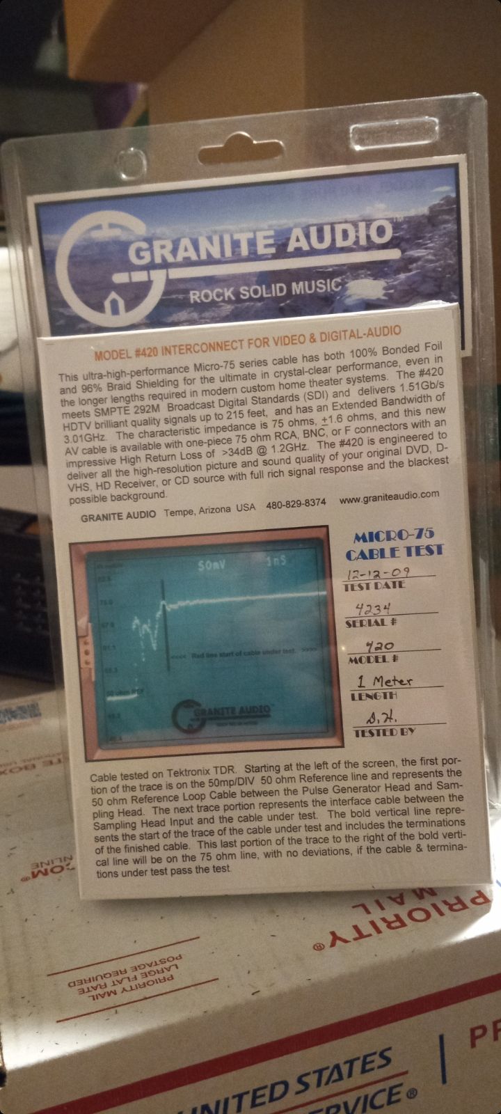 GRANITE AUDIO Micro-75 model # 420 Video and Digital-Au... 4