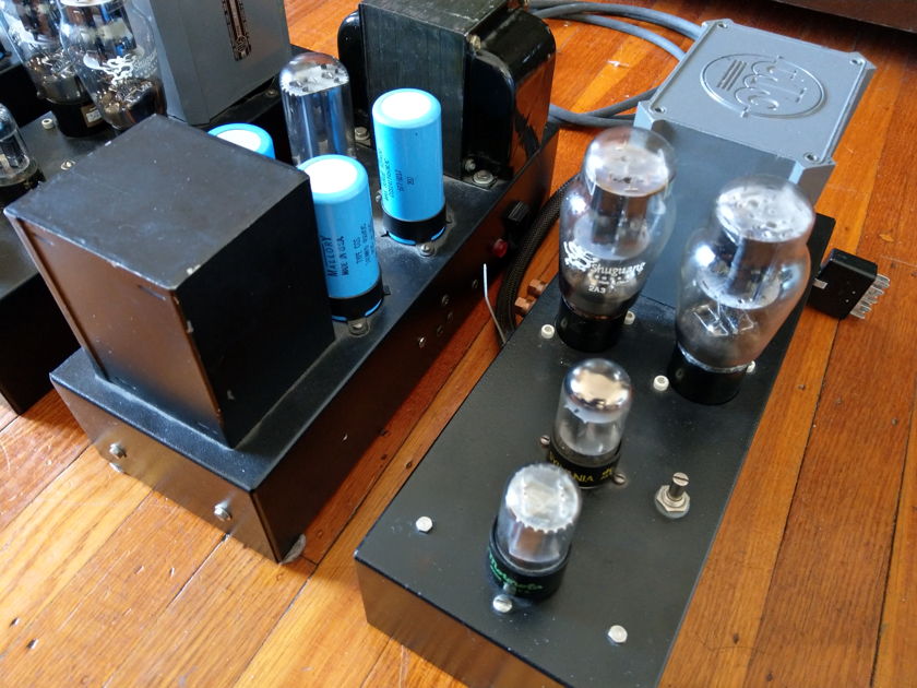 Custom Pair Two-Chassis 2A3 Tube Mono Amplifiers UTC LS-55 Output Transformers