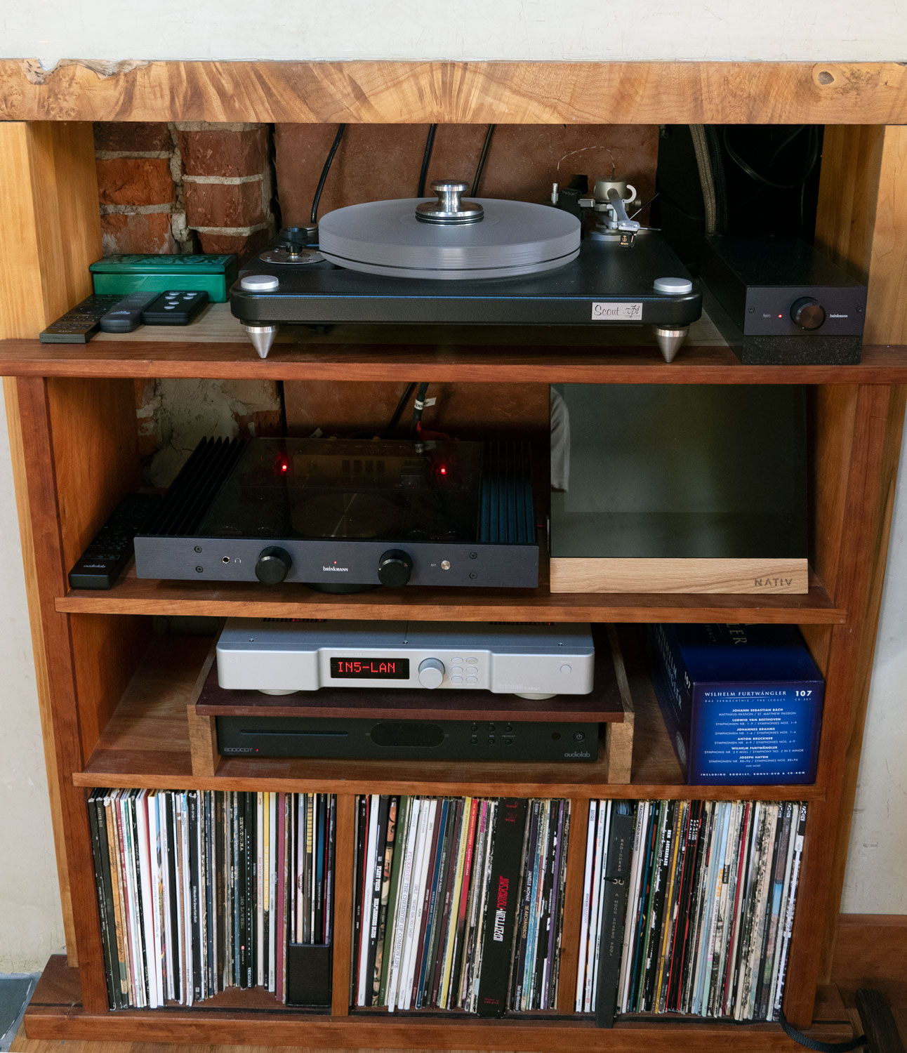 Audio cabinet before component changes