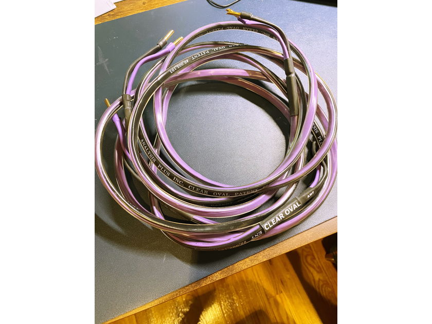 Analysis Plus Inc. Clear Oval speaker cables 8 ft bananas