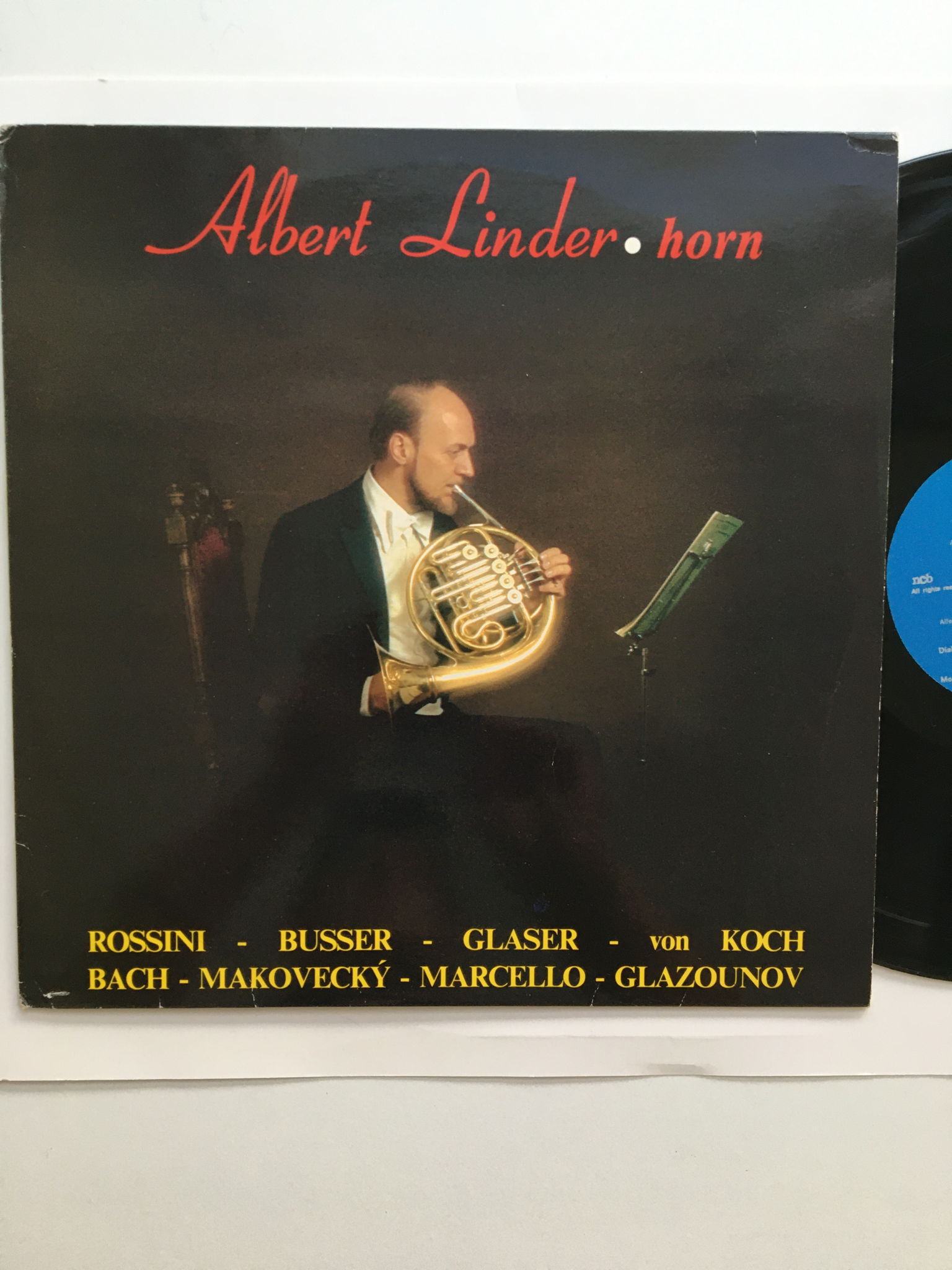 Albert Linder Horn Lp record Sweden 1983 Rossini Busser... 2