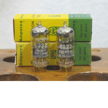 Amperex 6922 PQ Pinched waist D getter Matching pair