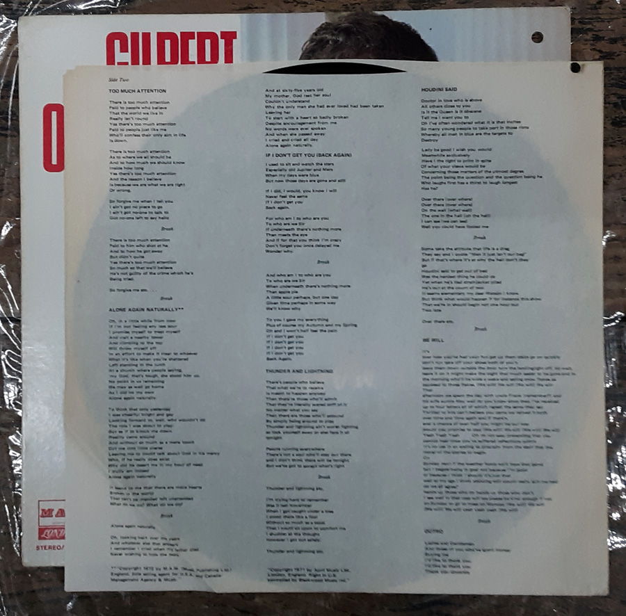 Gilbert O'Sullivan - Himself NM- 1972 Vinyl LP  MAM / L... 3