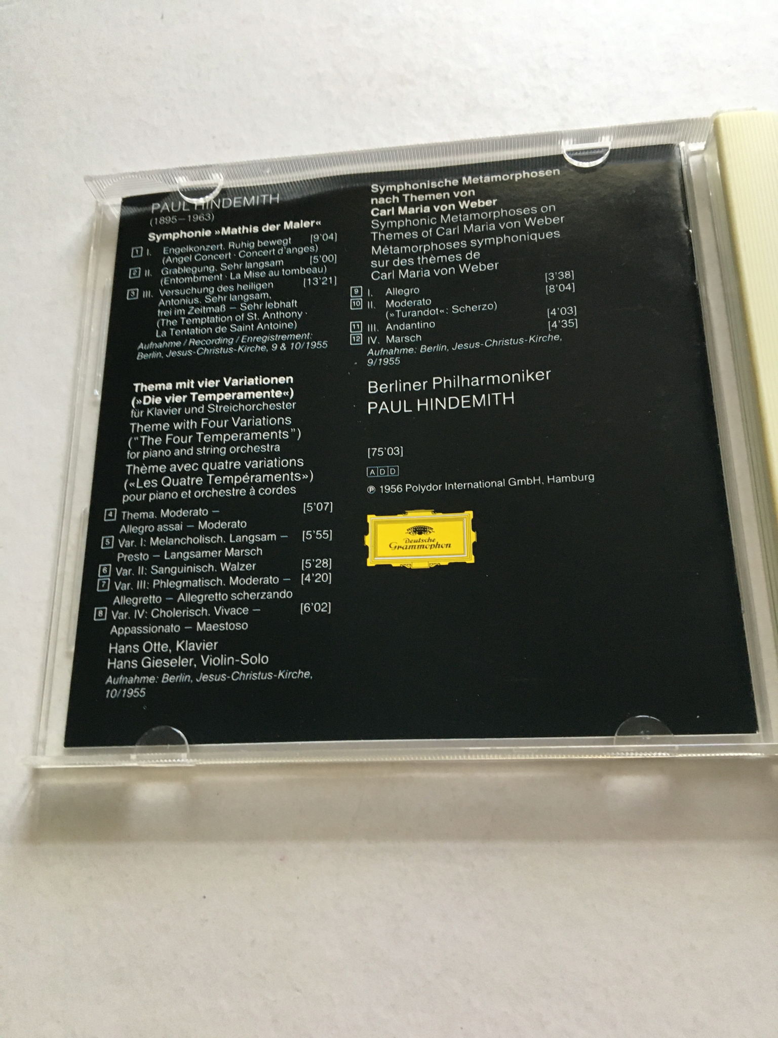 Hindemith Dirigiert conducts Berliner cd Deutsche Gramm... 2