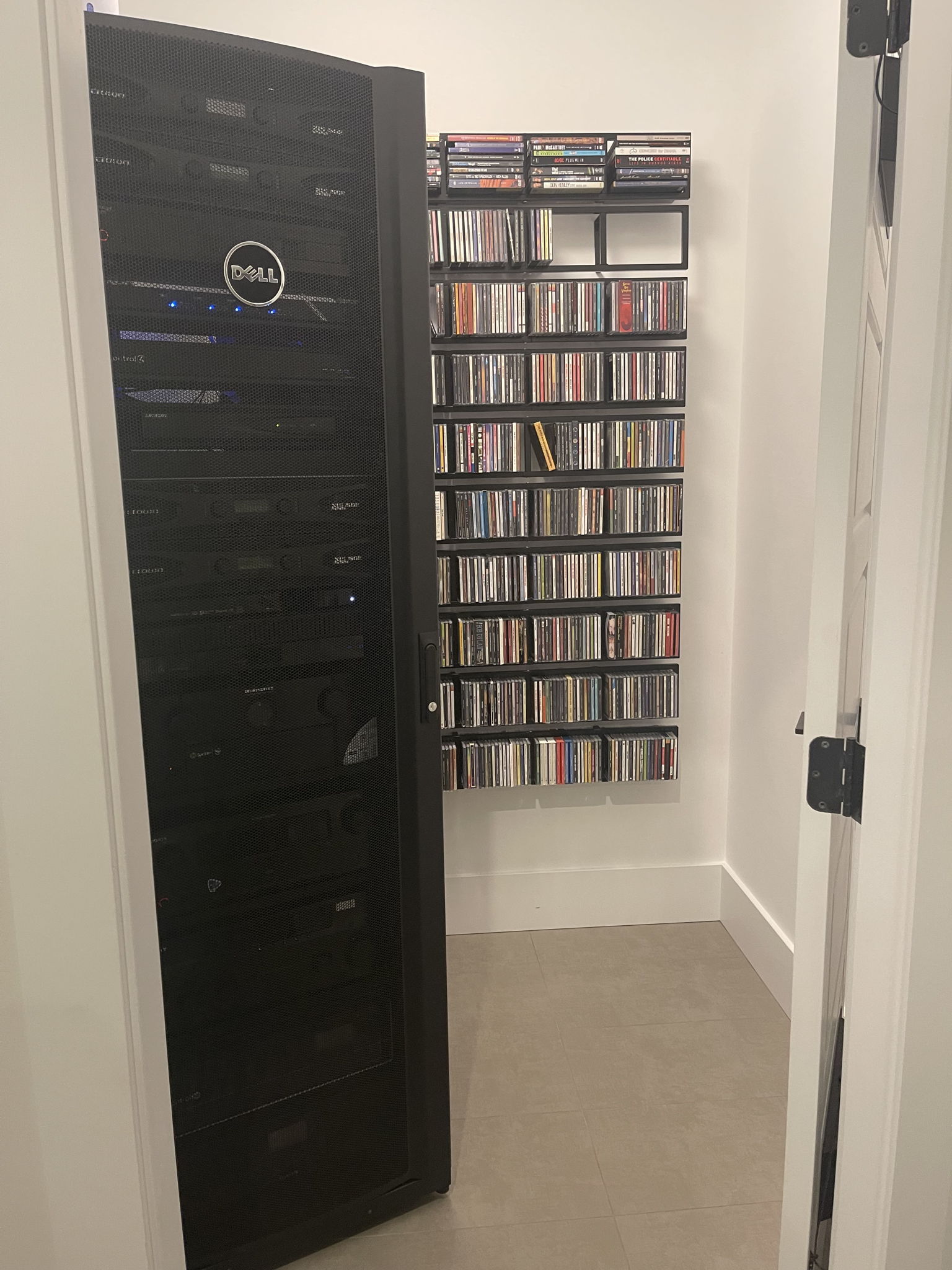 Whole home, theater components for multiple theaters etc in server room rack