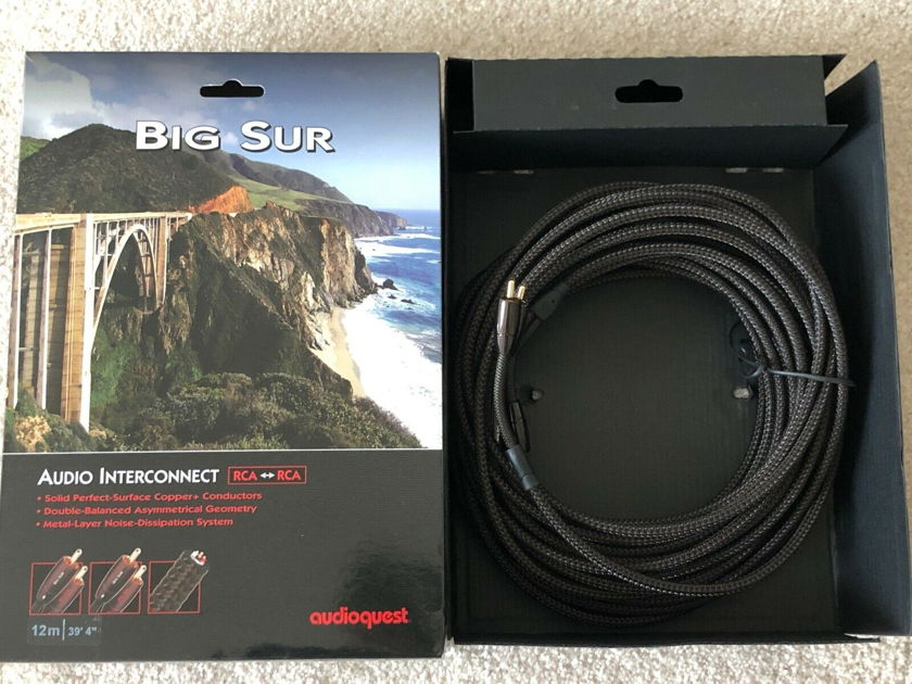 AudioQuest Big Sur RCA Male to RCA Male Cable - 12 meter = 39 Feet 4 Inches Long