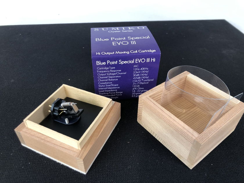 Sumiko Blue Point Special EVO III High Output MC (Moving-Coil) Cartridge, Brand New