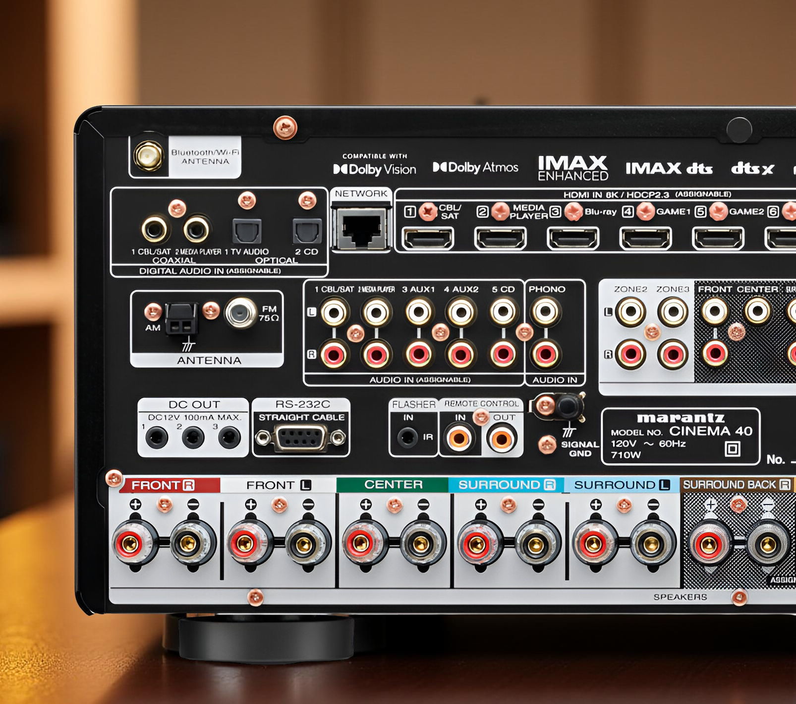 Marantz Cinema 40 A/V Receiver & Music Streamer - Black 9