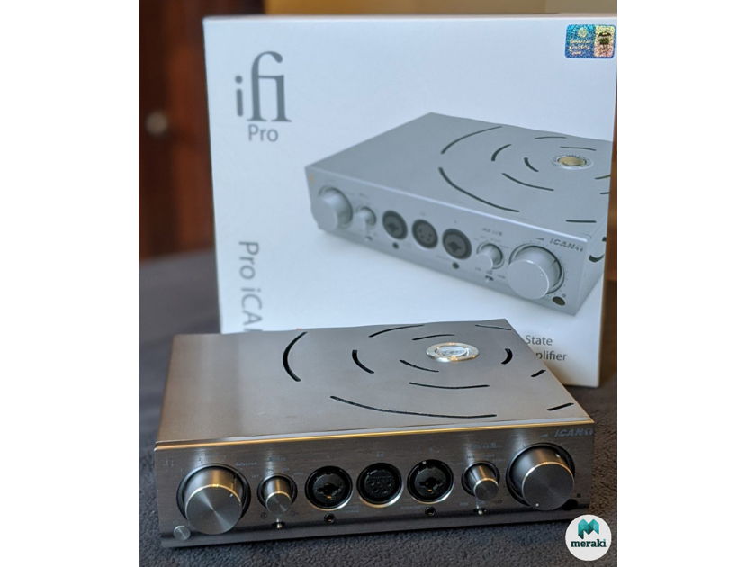 iFI Pro iCAN headphone amplifier in 10/10 mint condition with bonus $200 value balanced cables