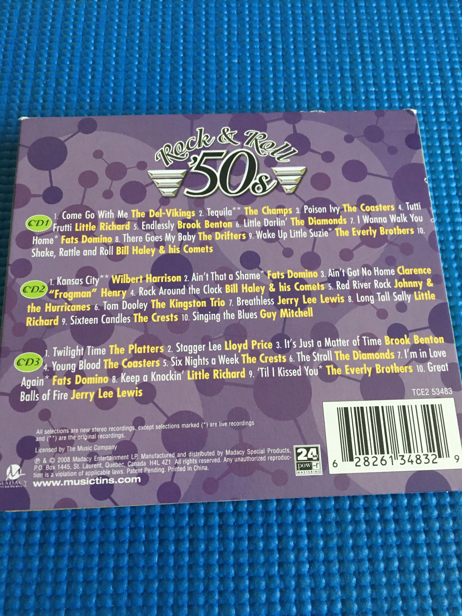 Madacy rock & roll 50s  Triple cd set 2008 2