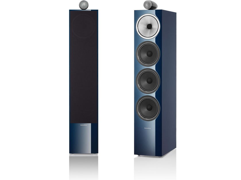 B&W 702 Signature Floorstanding Speakers; Midnight Blue Pair (New) (1/5) (44748)
