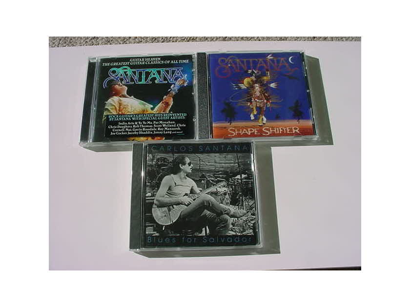 Carlos Santana lot of 3 cd's cd - Blues for Salvador & Shape Shifter & Guitar Heaven greatest guitar classics of all time