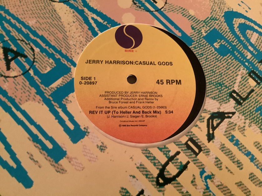 Jerry Harrison Casual Gods 12 Inch 45 RPM Rev It Up(To Heller And Back Mix)