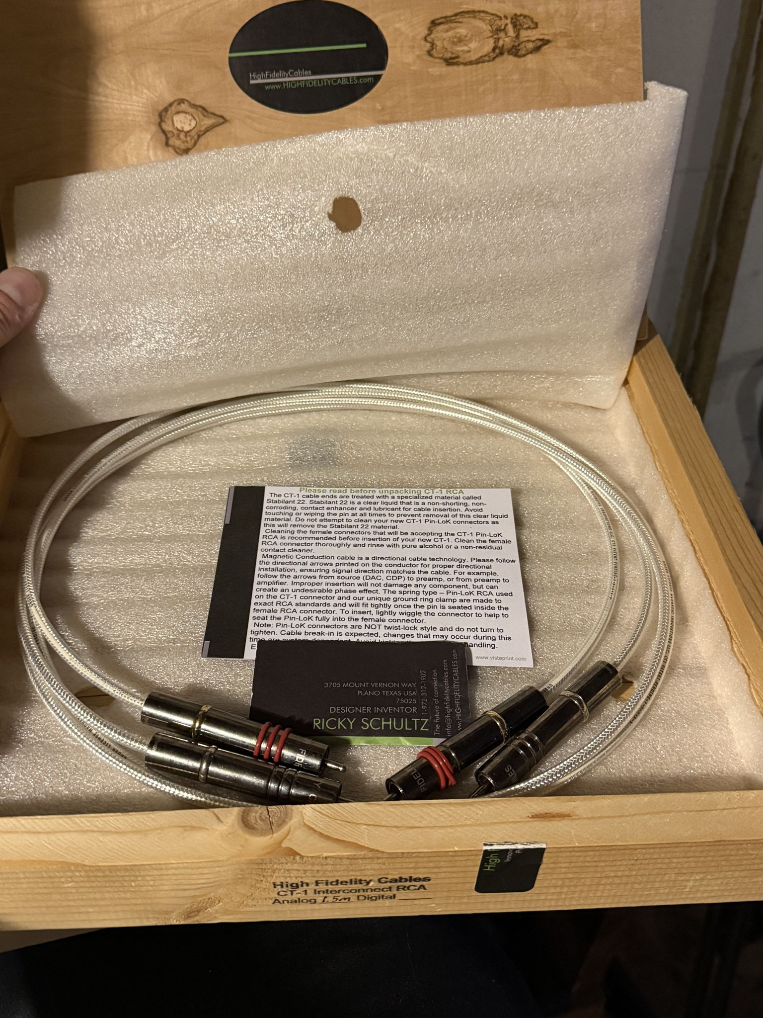 High Fidelity Cables CT-1~ 1.5 M 2