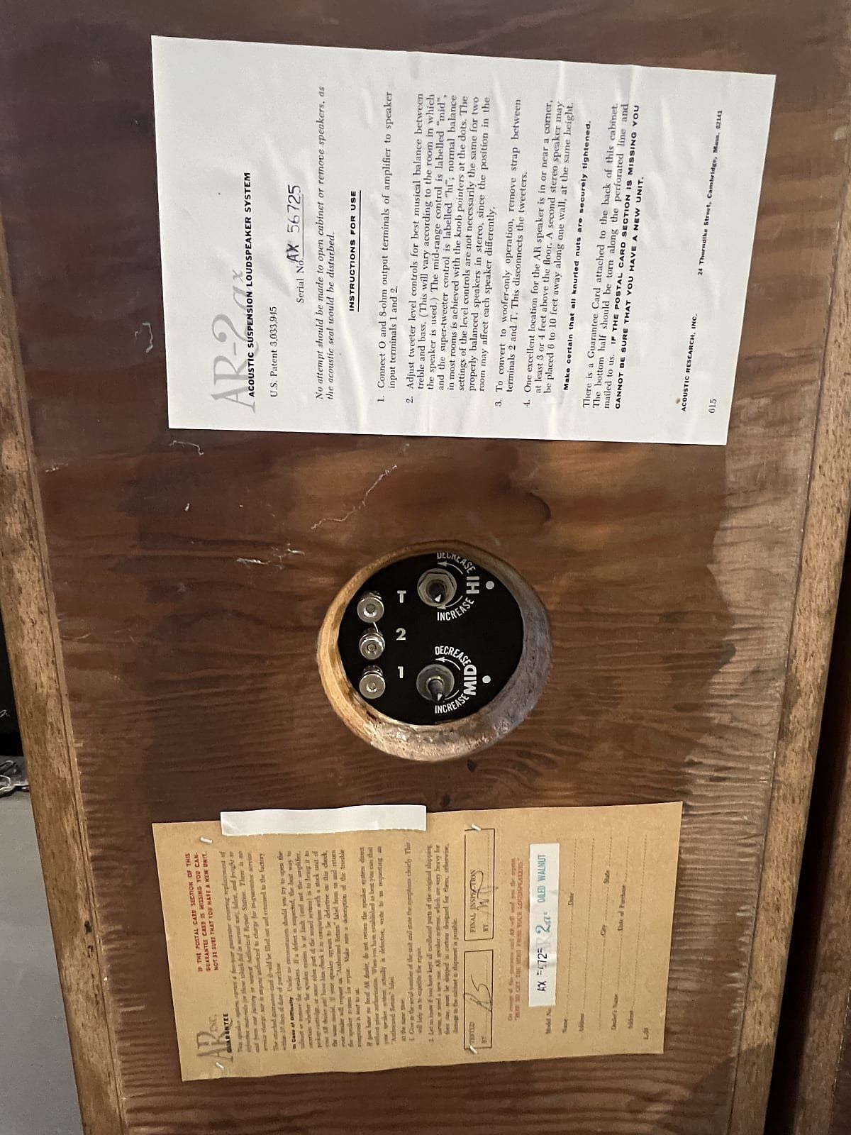 Level Controls for AR-2ax