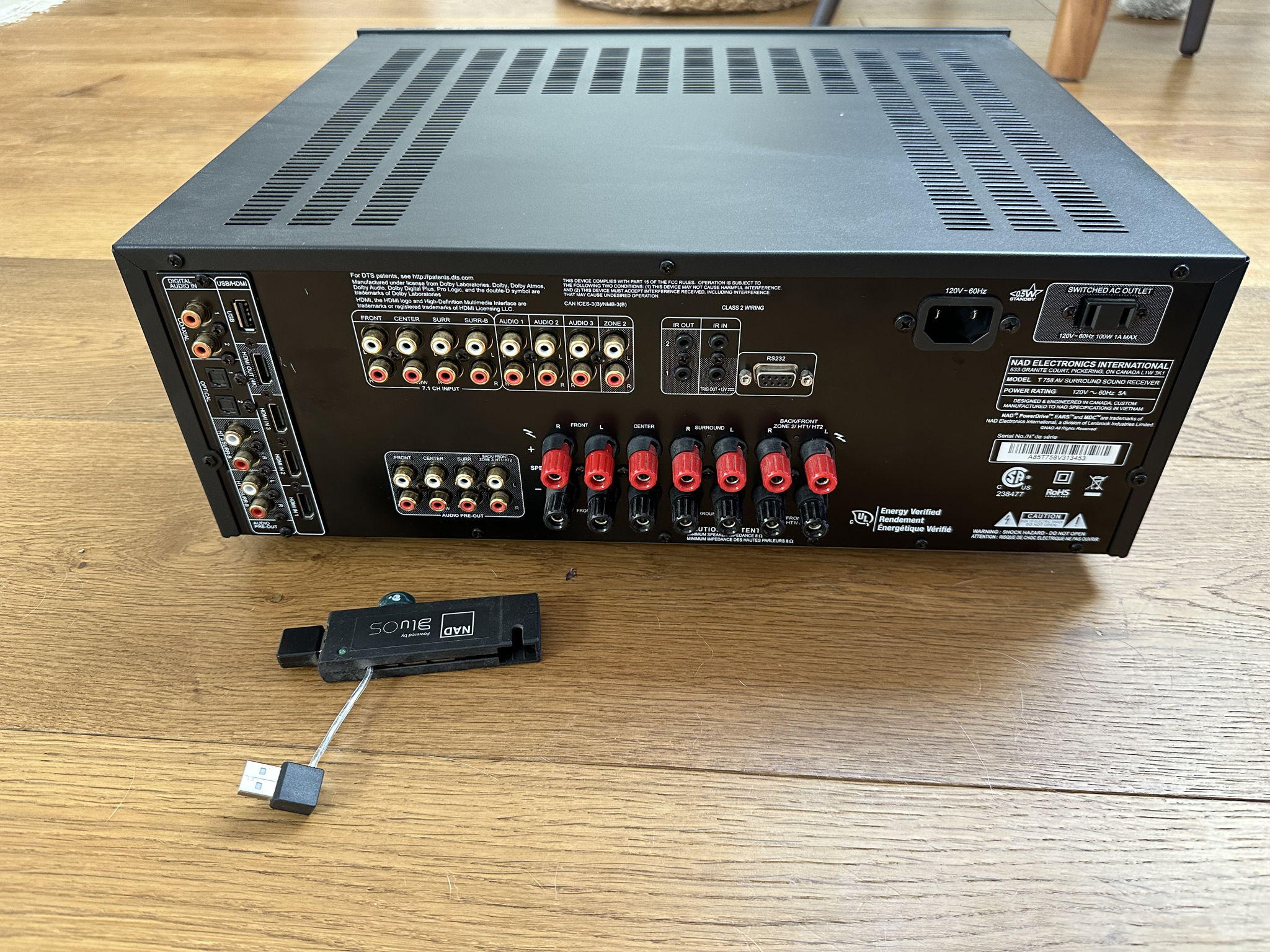 NAD T 758 V3 Surround Receiver with Dirac Live 2