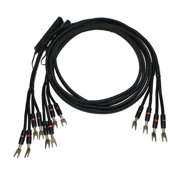 (Pair) AQ AudioQuest ROCKET 88 8ft 2.5m Bi-Wire Spade S...