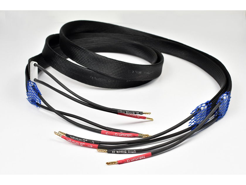 Tellurium Q Ultra Black II, 2.5m pair Speaker Cable