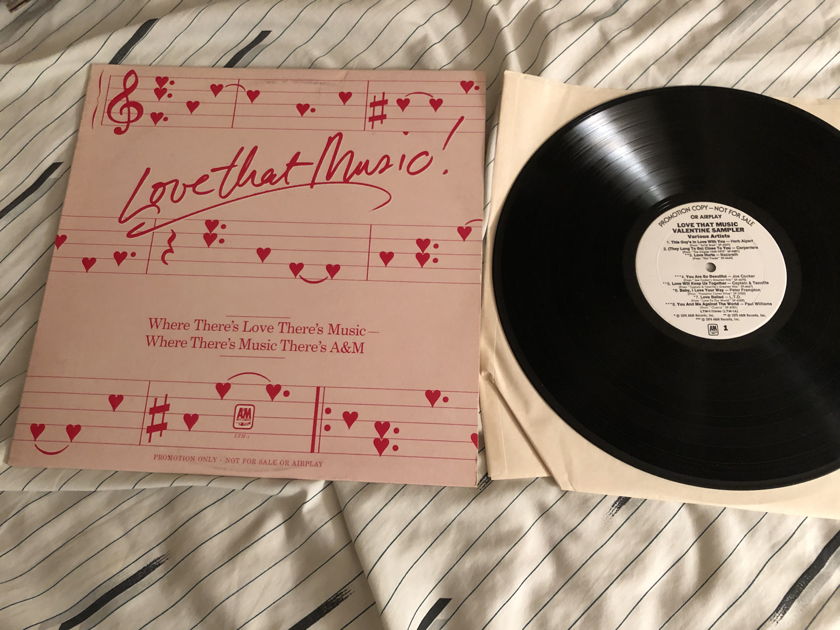Various A & M Sampler White Label Promo LP  Love That Music Valentine Sampler