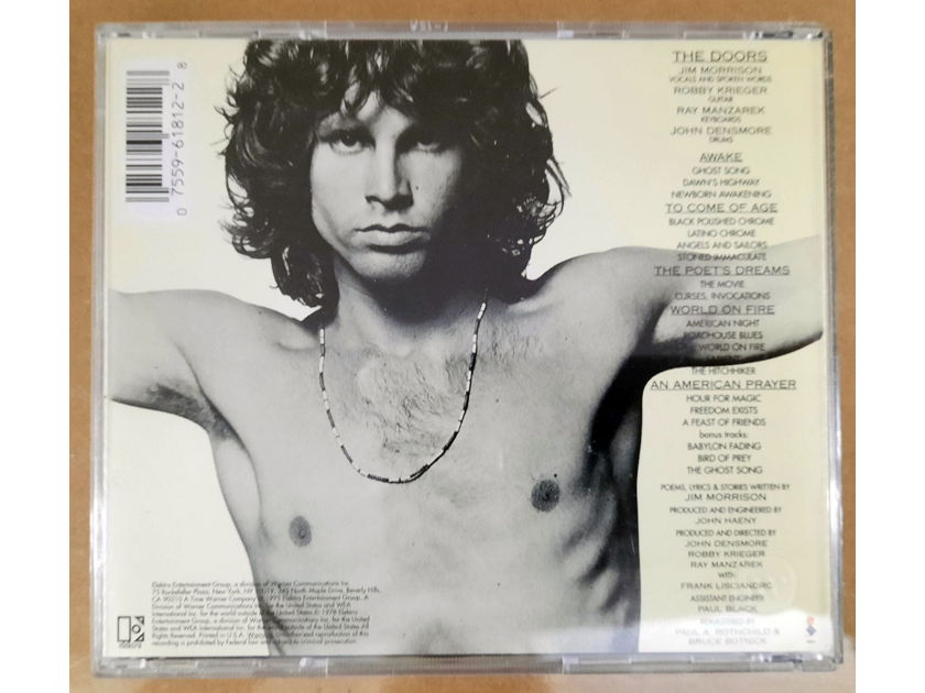 Jim Morrison – An American Prayer NM PROMO COMPACT DISC CD Elektra PRO- 61812-2