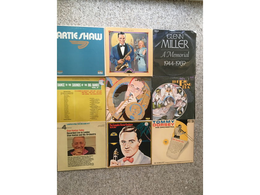 Big band jazz swing related lot  9 lp records 2 are box sets